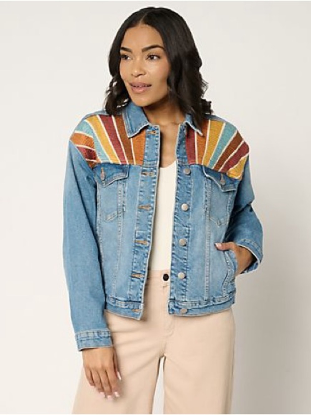 Driftwood Jeans Embroidered Denim Jacket - Sundazed NWOT